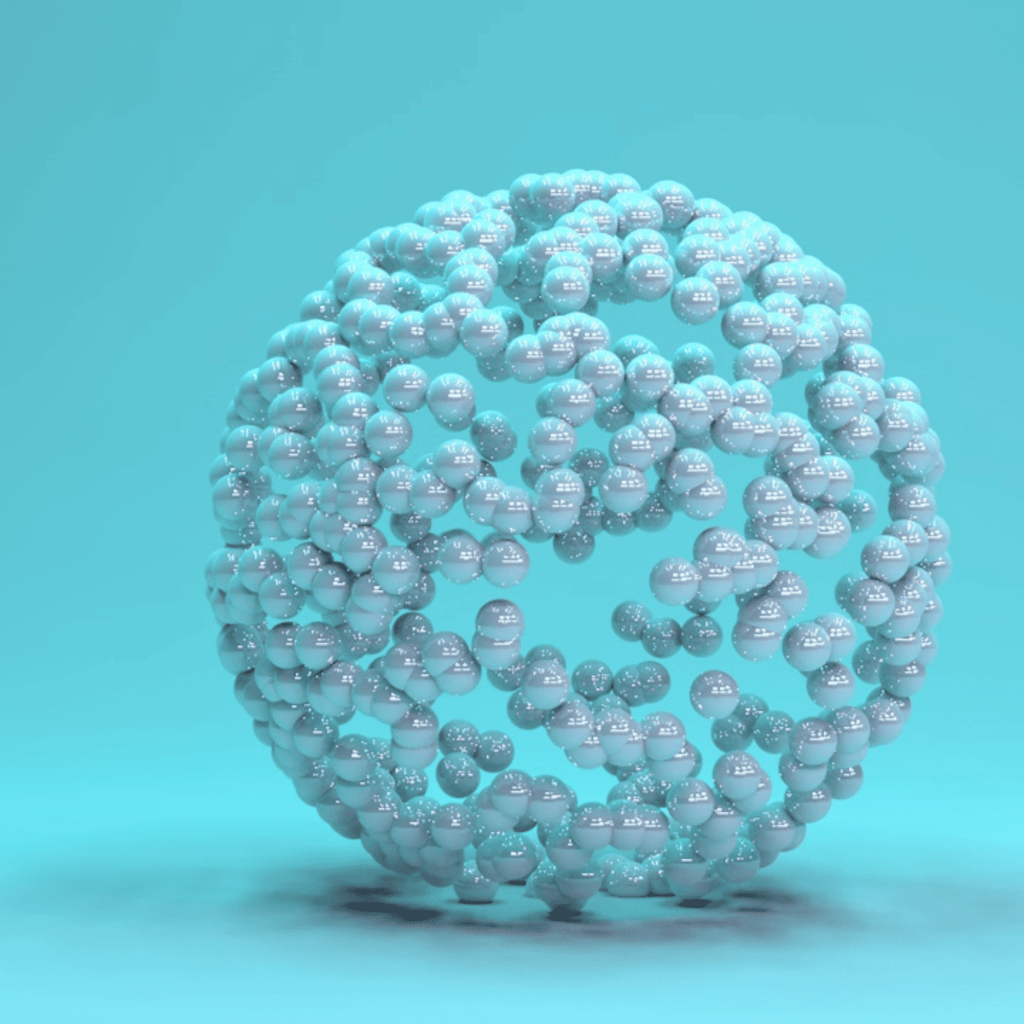 3d molecules logo